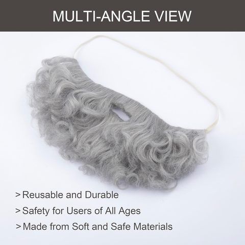Soft Hand Knotted Human Hair Mustache Realistic Fake Full Be view 8