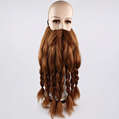 Realistic Novelty Viking Dwarf Pre-Styled Braided Synthetic  view 2