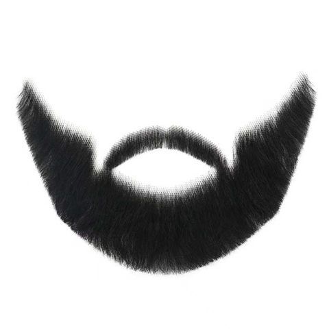 100% Human Hair Mustache Complete Full Chin Hair Beard Handm view 7