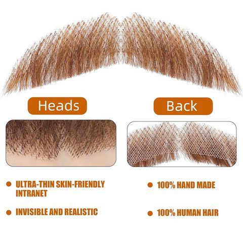 Natural Realistic 100% Human Hair Handmade Invisible Lace Fa view 2