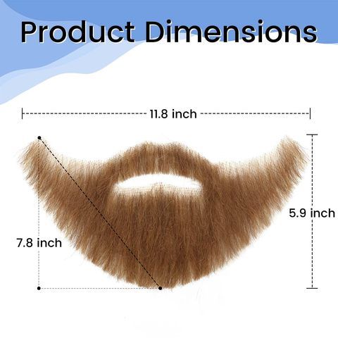 Realistic Reusable Fake Beard Human Hair Handmade Lace Invis view 5