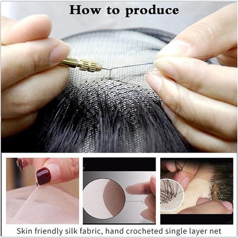 Premium Human Hair False Beard & Mustache Set - Full Han view 7