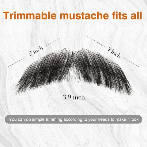 Realistic Full Hand Tied Invisible Lace Fake Beard & Goa view 3