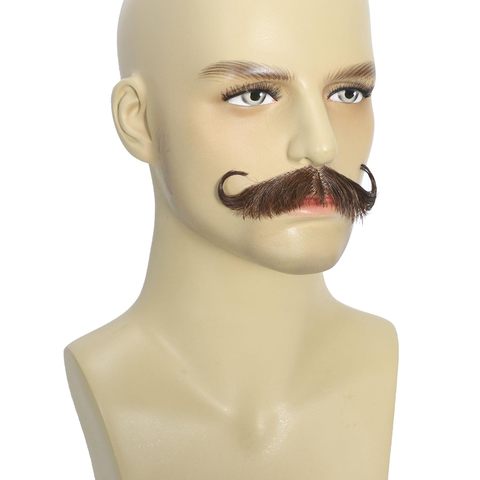 Circus Ringmaster Fake Mustache Costume Accessory - Self Adh view 4