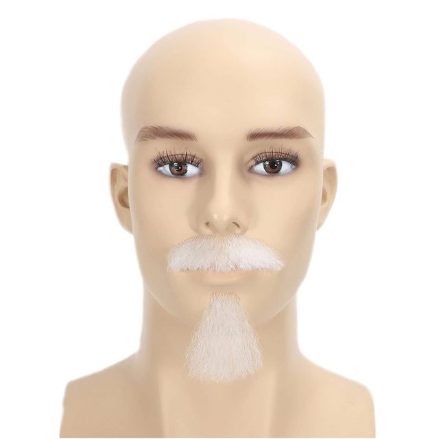 Halloween Clown Fake Beard - Colorful Rainbow Beard and Mustache Set for Costume Party, Stage Performance, Masquerade Ball