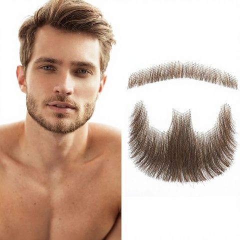 Beard Mustache Costume Facial Hair for Men for Disguise Cosp view 2