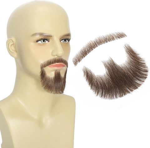Beard Mustache Costume Facial Hair for Men for Disguise Cosp view 4