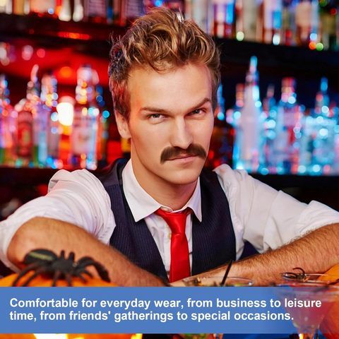 Beard & Mustache Set Realistic 100% Human Hair Hand-Tied view 6