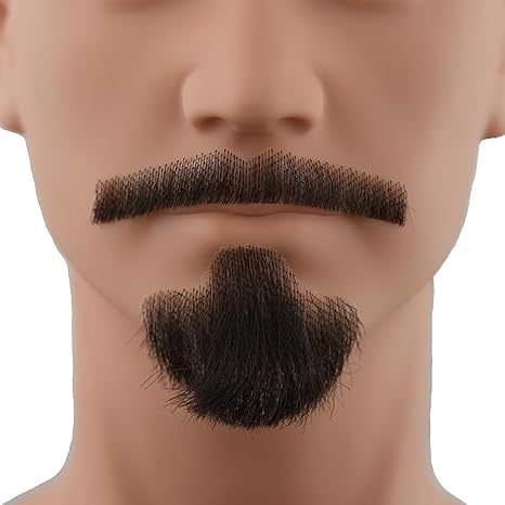 Custom Handmade Human Hair Mustache & Beard for Urban Ge view 8